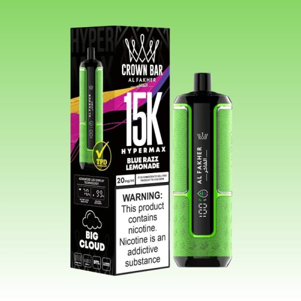 Al Fakher Crown Bar Hypermax 15000 Puffs - E cigg butik