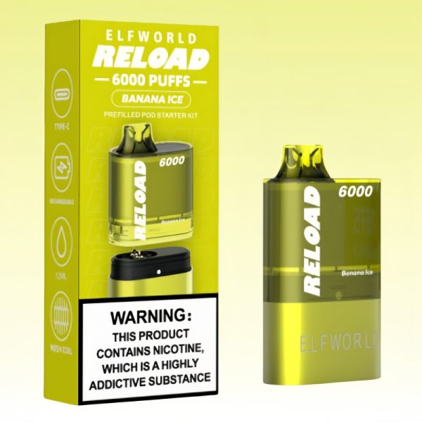 Elfworld Relaod 6000 Puffs Kit - E cigg butik Elfworld Relaod 6000 Puffs Kit - E cigg butik