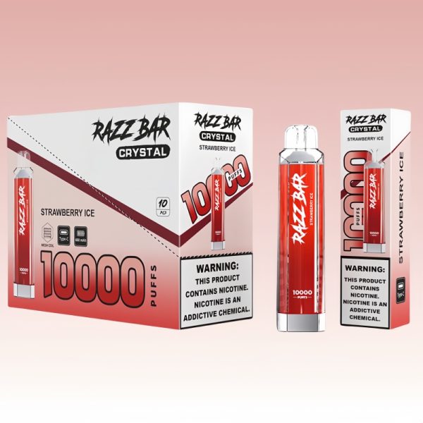 Razz Bar Crystal 10000 Puffs - E cigg butik Razz Bar Crystal 10000 Puffs - E cigg butik